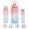SPEAR Set of 3 Water Bottle with Motivational Time Marker - AmazingBaba