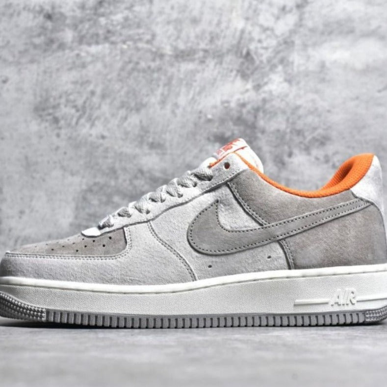 Airforce Grey Orange Suede shoes - AmazingBaba