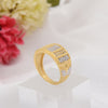 1 Gram Gold Forming Rectangle with Diamond High-Quality Ring for Men - Style A017 - AmazingBaba