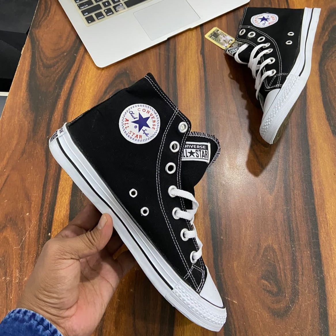 Amazing  Star Black White Sneakers Shoes - AmazingBaba