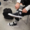 Amazing  Star Black White Sneakers Shoes - AmazingBaba