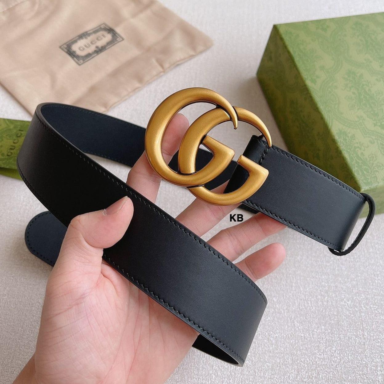 Amazing Golden Buckle Leather Belt - AmazingBaba