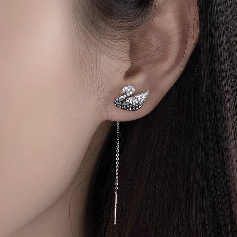 Icons Swan Drop Premium Earrings - AmazingBaba