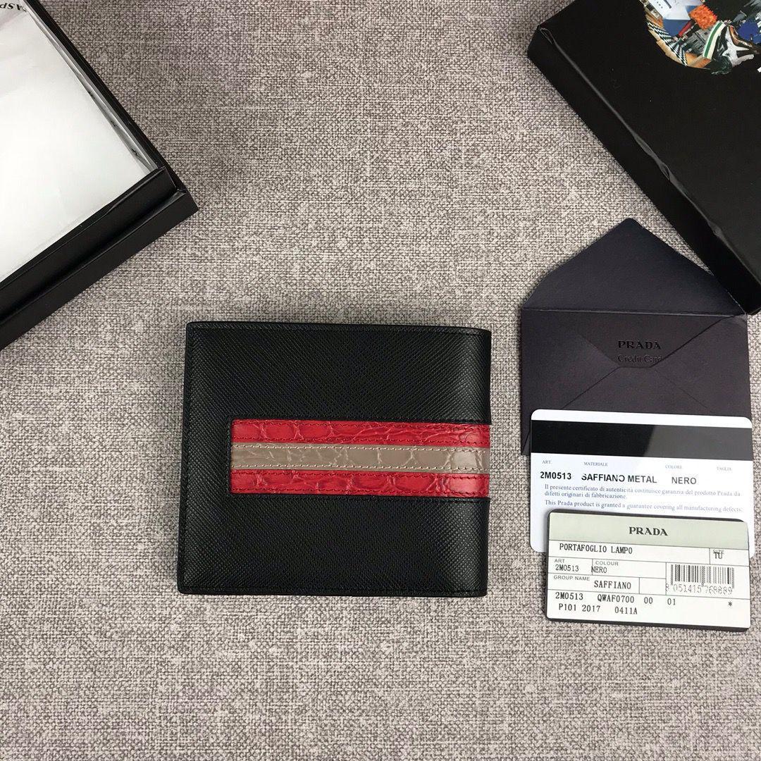 Prada Saffiano crocodile Wallet