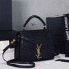 Saint Laurent Croc Cassandra Calf Leather Bag - AmazingBaba