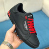 D&G Portofino Black Red Sneakers shoes - AmazingBaba