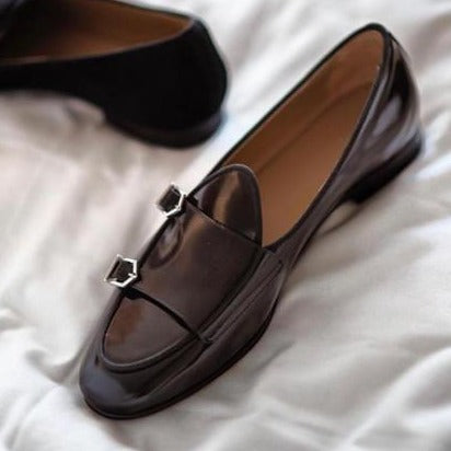 Buckle Monk Strap Moccasins - AmazingBaba