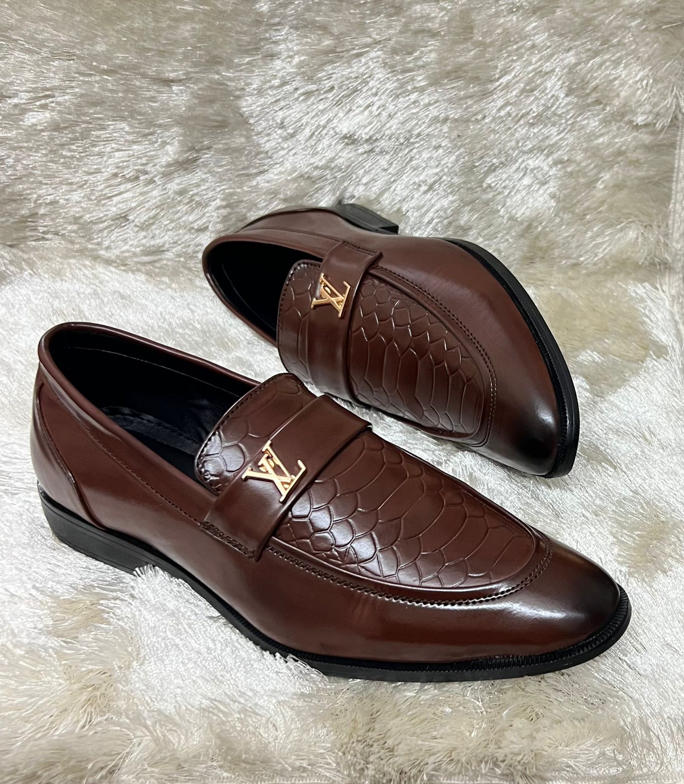 Lv premium luxury Formal loafers shoes - AmazingBaba