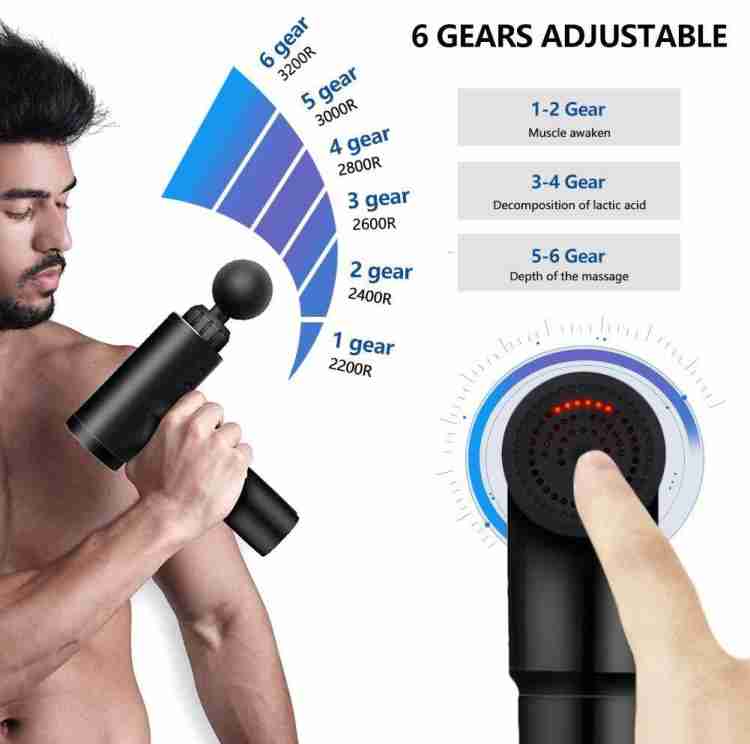 Fascial Gun Rechargeable Handheld 6 Speeds - AmazingBaba