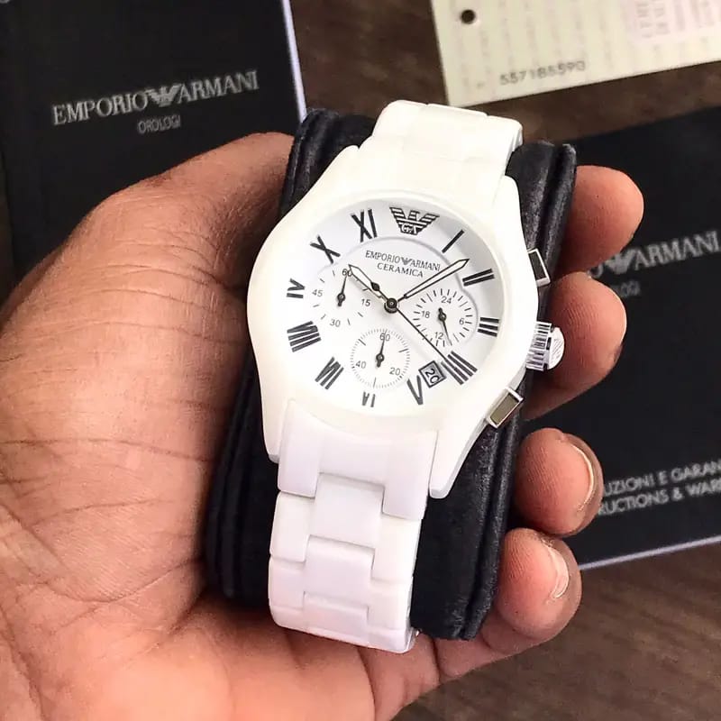 Emporio Armani white watch