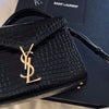 Saint Laurent Croc Cassandra Calf Leather Bag - AmazingBaba