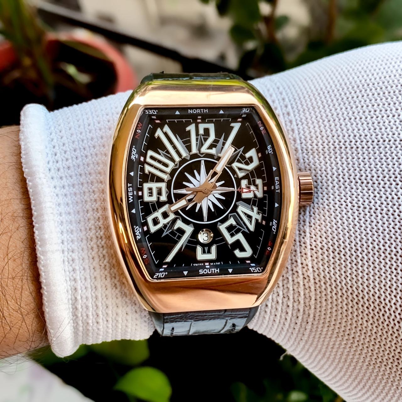 FM Exclusively Vanguard yatchingBlack Rosegold watch - AmazingBaba