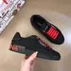 D&G Portofino Black Red Sneakers shoes - AmazingBaba