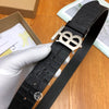 Initial embossed Plain Black Belt - AmazingBaba