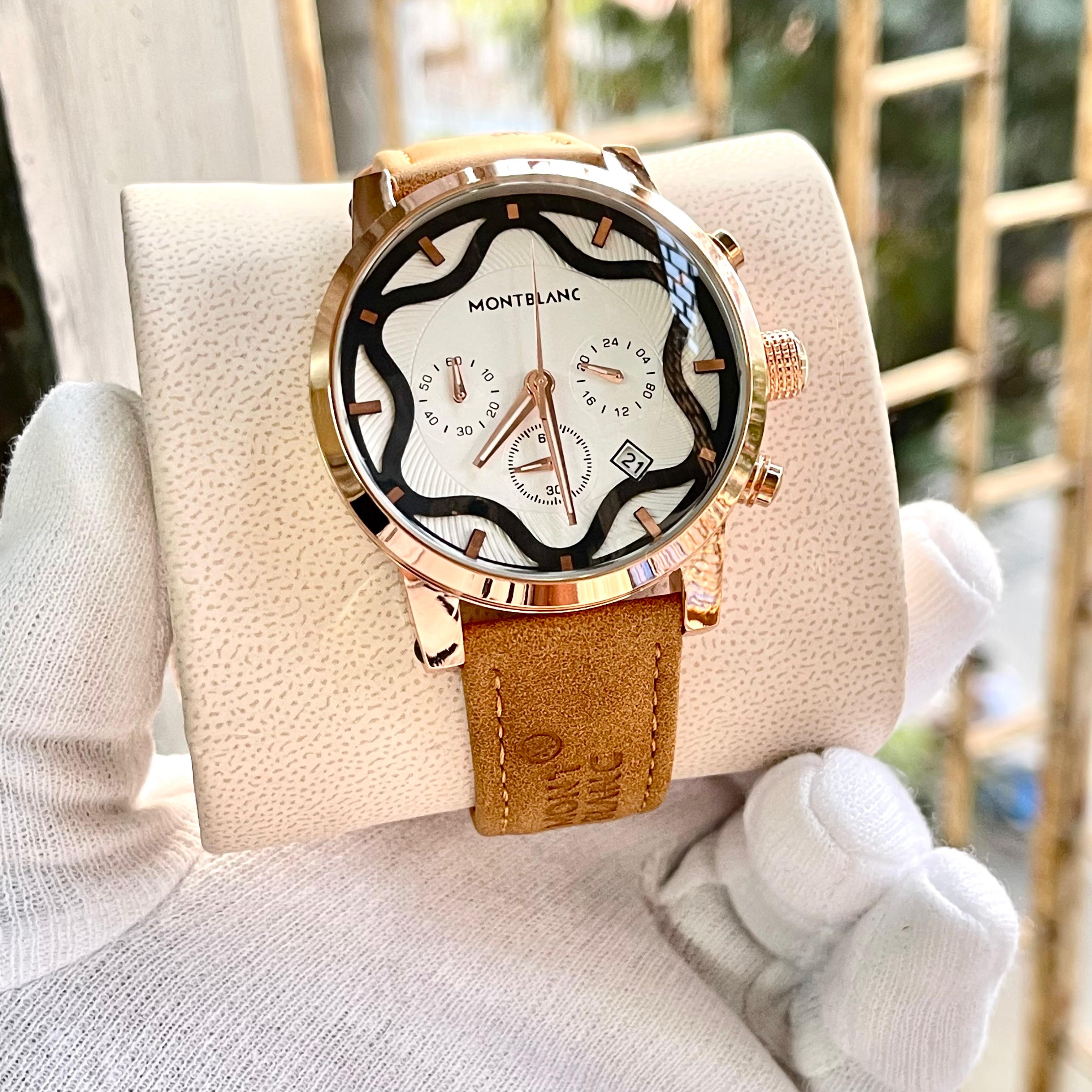 Mb Rosegold Brown Premium watch - AmazingBaba