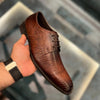 Shaton Formal Snake Leather Shoes - AmazingBaba