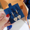 Amazing lv heart shape earrings - AmazingBaba