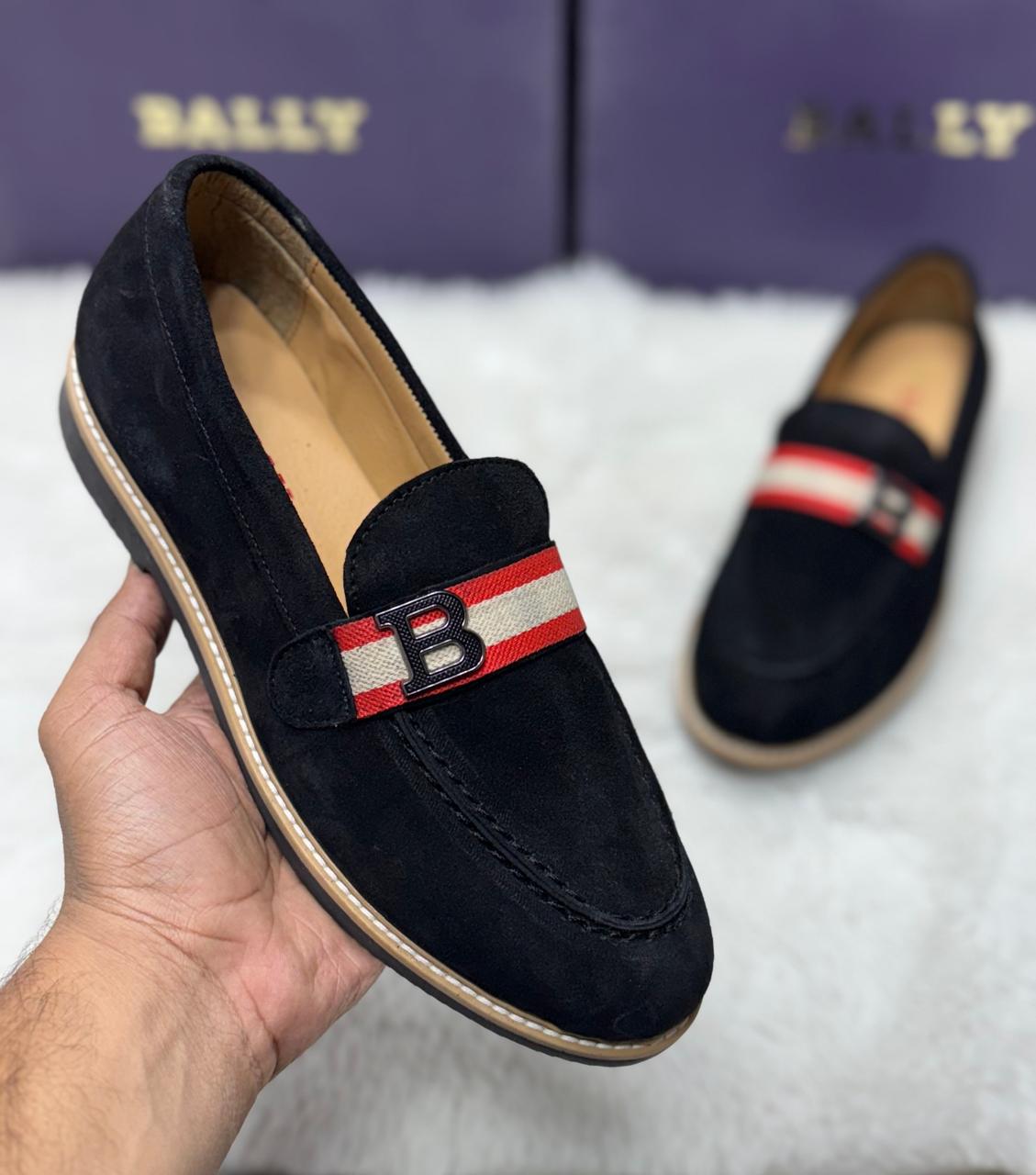 Bally Suede Pure Leather Loafers Shoes