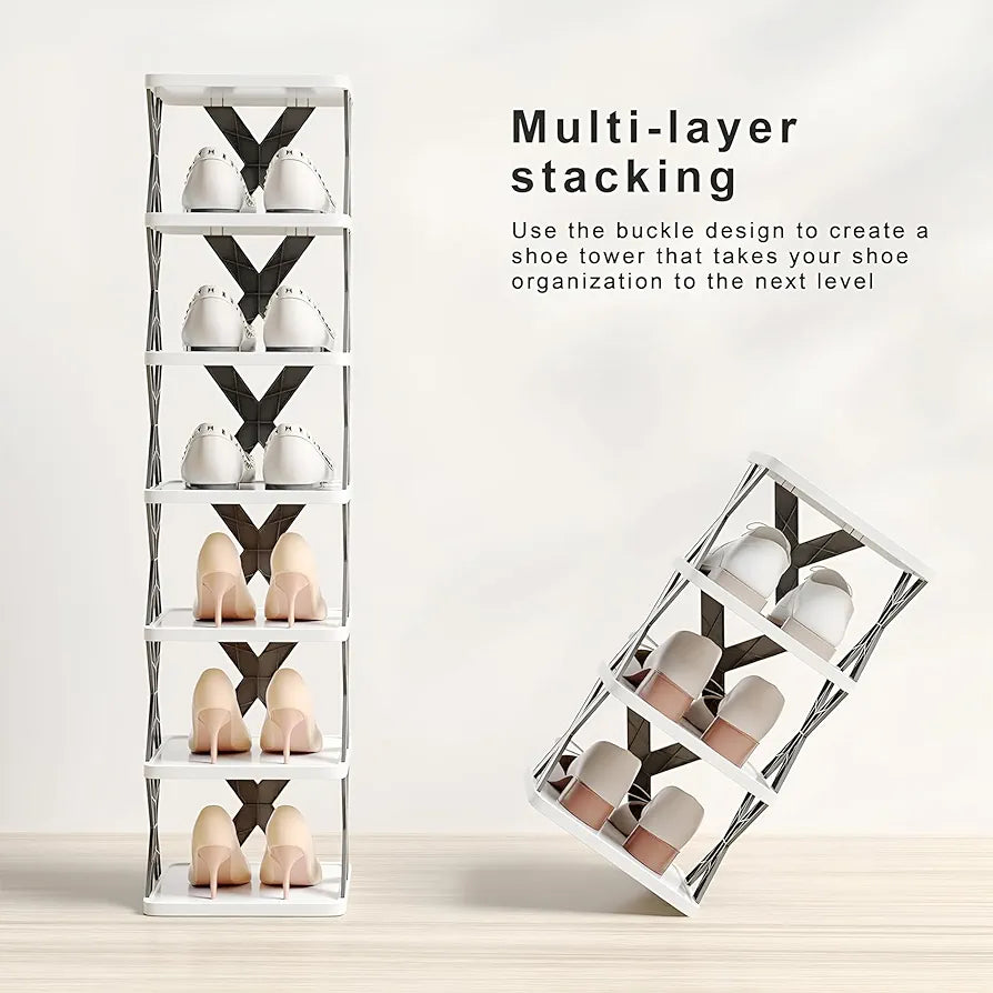 Multi purpose Stackable shoe rack