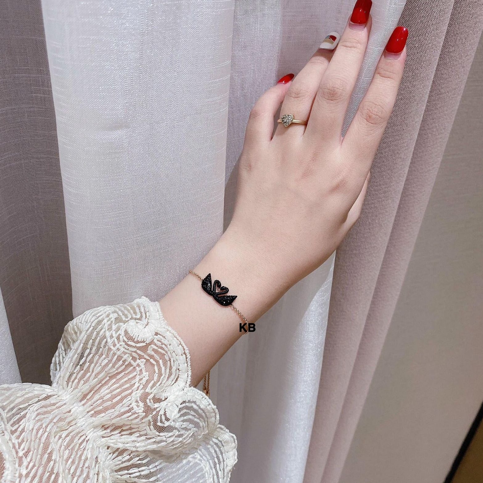 Sw Iconic black swan bangle - AmazingBaba