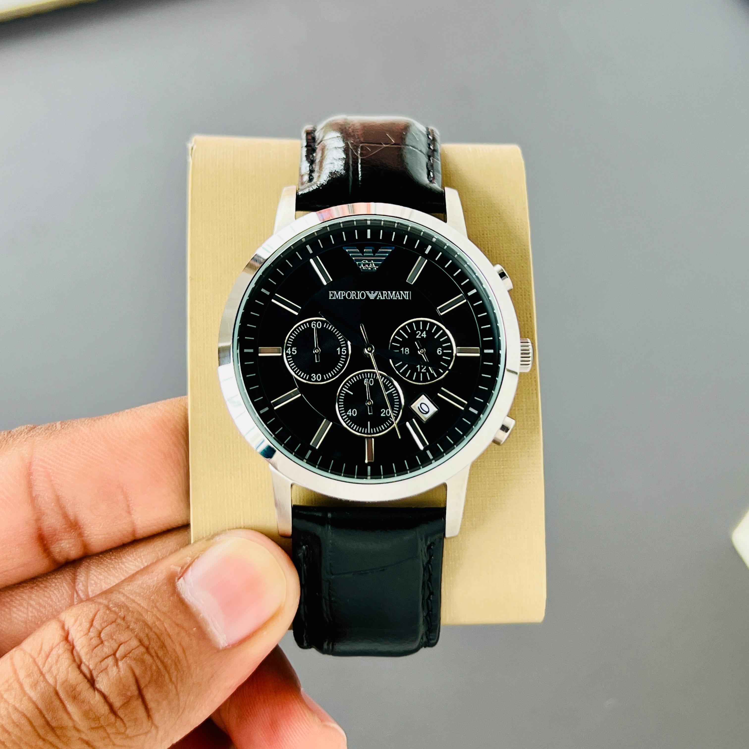 Emporio Armani black men's watch